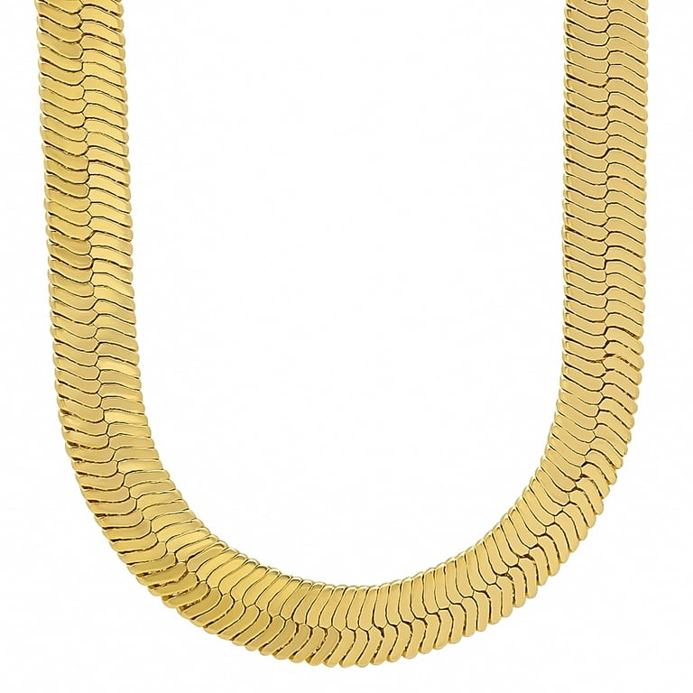 Herringbone Chain 14k Gold Plated Chain Worth 18 KT Gold Plated