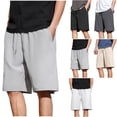 thumbnail image 1 of Men's 10" Inseam Athletic Shorts Breathable Quick Dry Short Pants for Hiking, Casual Knee Length Elastic Waist Drawstring Loose Fit Workout Sports Beach Travel, 1 of 8