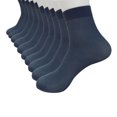thumbnail image 1 of Men's 10-Pack Thin Solid Crew Socks, Ultra Light Airy Material, Versatile for Office & Daily,Dark blue, 1 of 8
