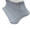 thumbnail image 1 of Men's 10-Pack Thin Solid Crew Socks, Ultra Light Airy Material, Versatile for Office & Daily,Gray, 1 of 7
