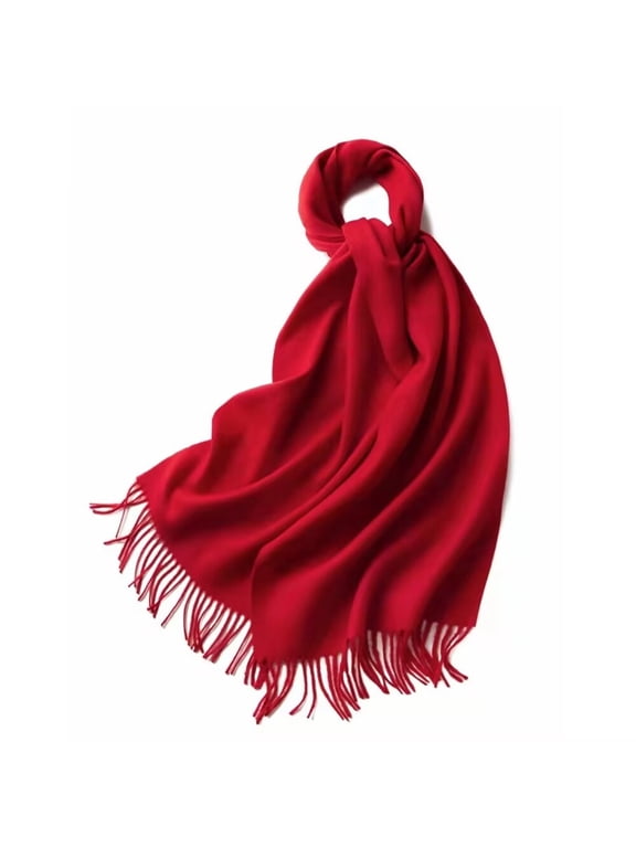 Men's 100% Merino Wool Scarf, Beanie Hat Gift Box Set 72x12inch