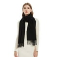 thumbnail image 1 of Men's 100 Australian Merino Wool Scarf Knitted Soft Warm Neckwear 72x12inch, 1 of 5