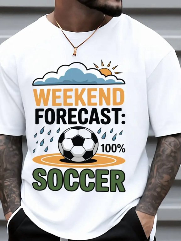 Men's 100% Cotton 180gsm Plain White Soccer T-Shirt - Round Neck Short Sleeve Casual Sportswear, Gym Tee for Training, Casual Attire & Gifts | Machine Washable, Durable Digital