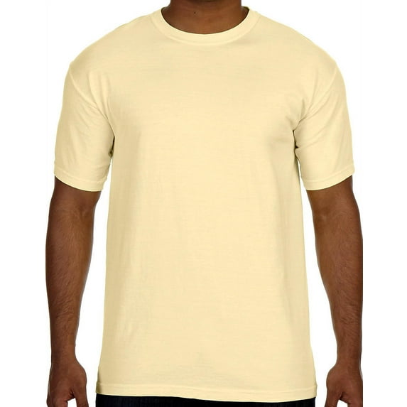 Men's 100% Cotton Banana Yellow Heavyweight Tee Shirt - Banana, XL