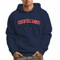 thumbnail image 1 of Men's 100% Cotton CHICAGO Hoodie 330g Thick Pocket Hood, 1 of 16