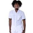 thumbnail image 1 of Men's 100% Cotton Casual Summer Beach Button Down Short Sleeve Shirt by BOHIO, 1 of 1
