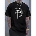 thumbnail image 1 of Men's 100% Cotton Casual T-Shirt - "Iron Sharpens Iron" Graphic, Breathable & Machine Washable, Round Neck Short Sleeve Tee for Everyday & Outdoor Activities, 1 of 16