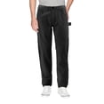 thumbnail image 1 of Men's 100% Cotton Classic Fit Work Jeans Hammer Loop Carpenter Denim Pants (Black, 38W x30L), 1 of 3