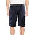 thumbnail image 1 of Men's 100% Cotton Classic Fit Woven Belt Multi Pocket Casual Cargo Shorts (Navy, 42), 1 of 3