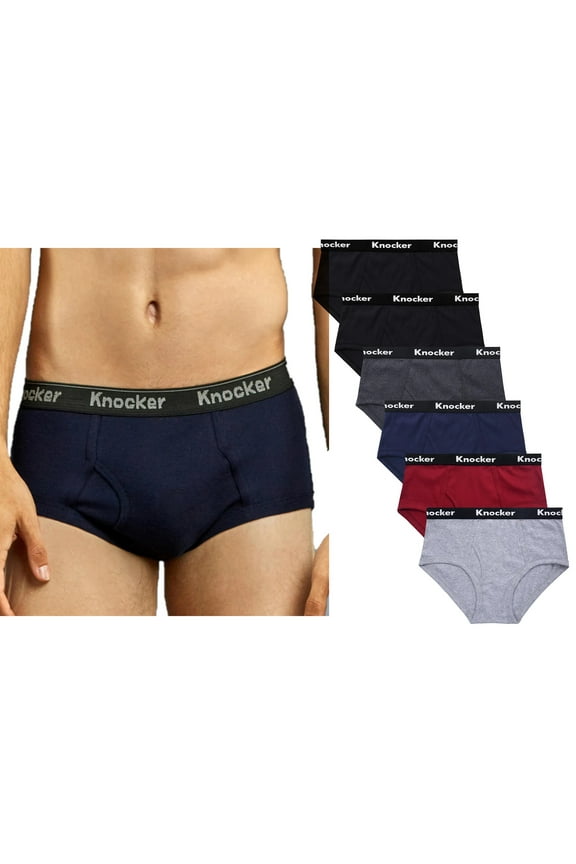 Men's 100% Cotton Color Band Briefs, Multi-Colors S, 6-Pack