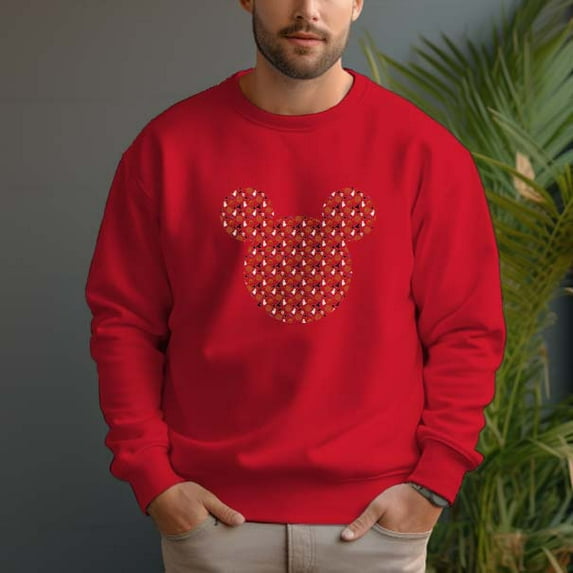 Men's 100% Cotton Crew Neck Pullover Sweatshirt - Halloween Graphic