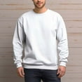 thumbnail image 1 of Men's 100% Cotton Crew Neck Sweatshirt Loose Soft Basic Pullover Sweatshirt, 1 of 15