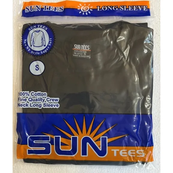 Men's 100% Cotton Fine Quality Crew Neck Long Sleeve Shirt