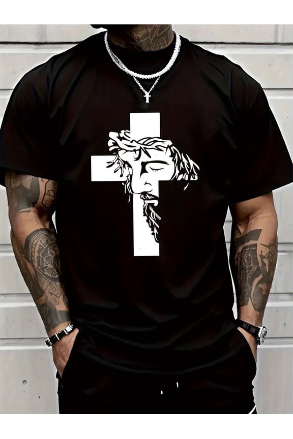 Men's 100% Cotton Graphic T-Shirt - Divine Floral Print, Casual Summeryday Use, Breathable & Machine Washable, Holiday Gift Shirt | Modern Print Top | Comfortable Fit