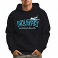 thumbnail image 1 of Men's 100% Cotton Green MIAMI Hoodie 330g Thick Pocket Hood, 1 of 16