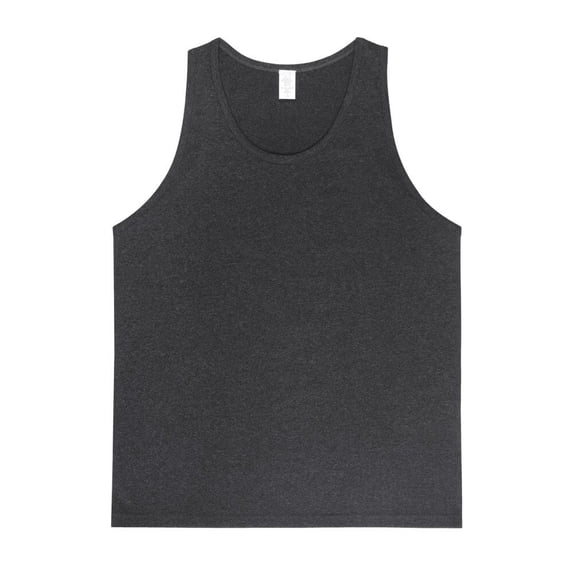 Men’s 100% Cotton Heavyweight Tank Top, Charcoal Grey 2XL, 1 Pack