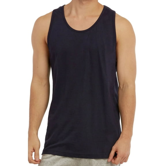 Men’s 100% Cotton Heavyweight Tank Top, Navy S, 1 Pack