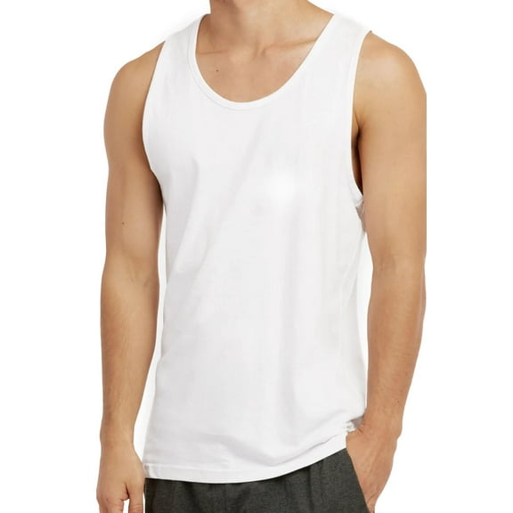 Men’s 100% Cotton Heavyweight Tank Top, White XL, 1 Pack