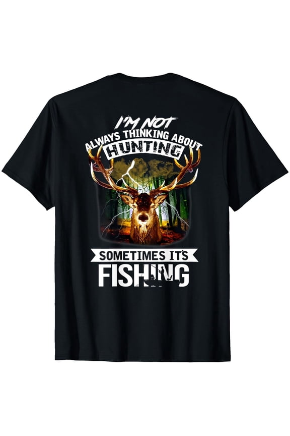 Men's 100% Cotton Hunting & Fishing T-Shirt - Casual Round Neck, Soft & Comfortable, Sizes S-XXXL, Leisure Style, Conventional Version