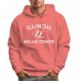 thumbnail image 1 of Men's 100% Cotton ILLINOIS Hoodie 330g Thick Pocket Hood, 1 of 16