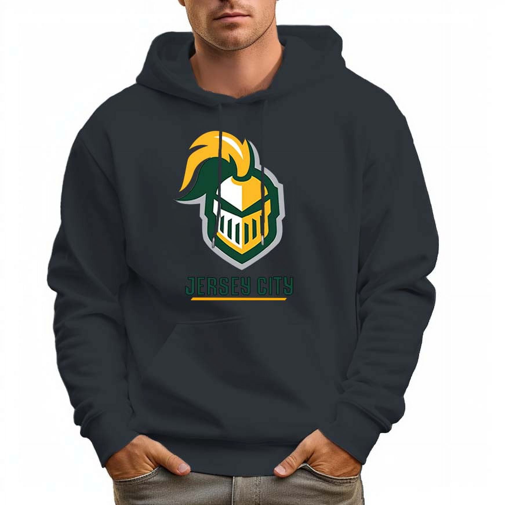 Men's 100 Cotton JERSEY CITY Hoodie 330g Heavy Pocket Hood