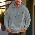 thumbnail image 1 of Men's 100% Cotton Logo Pattern Hoodie 450g Thick Pocket Hood, 1 of 13