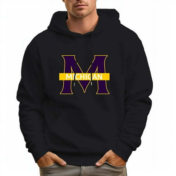 Men's 100% Cotton M Hoodie 330g Thick Pocket Hood