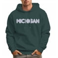 thumbnail image 1 of Men's 100% Cotton MICHIGAN Hoodie 330g Thick Pocket Hood, 1 of 16