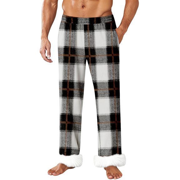 Men's 100% Cotton Pajama Pants Lightweight Pjs Bottoms Sleepwear Bottom Pants with Pocket Drawstring