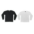 thumbnail image 1 of Men's 100% Cotton Premium Heavy Weight Crew Neck Long Sleeve T-Shirt Big & Tall Sizes (2XL, Black, Mixed), 1 of 1