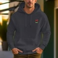 thumbnail image 1 of Men's 100% Cotton Red Rooster Pattern Hoodie 450g Thick Pocket Hood, 1 of 15