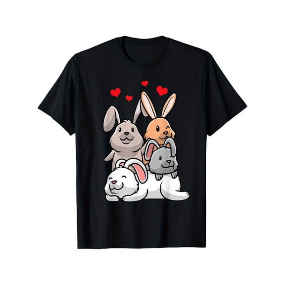 Men's 100% Cotton Relaxed Fit T-Shirt - Black Casuaon Comfort, Machine Washable, Sizes S-XXXL, Easy Care Clothing, Playful Graphic Shirt, Durable Fabric Shirt