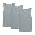thumbnail image 1 of 100% Cotton Ribbed, Ultra Soft, Stretchy Fit Tank Tops 3-Pack Men's, 1 of 1