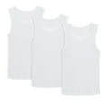 thumbnail image 1 of Men's Ribbed Tank Tops, 3-Pack, White, M, 1 of 1
