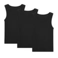 thumbnail image 1 of Men's 100% Cotton Ribbed Tank Tops 3-Pack (L), 1 of 1
