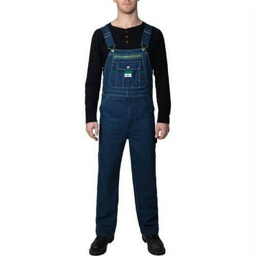 Big Smith Men's Stonewashed Bib Overalls - 11.5 Oz Rigid Denim Work Overalls With Tool Pockets & Adjustable Straps