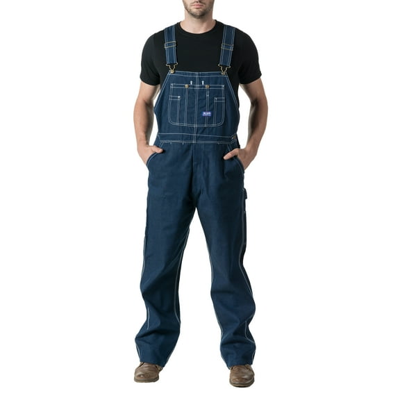 Men's 100% Cotton Rigid Denim Bib Overall