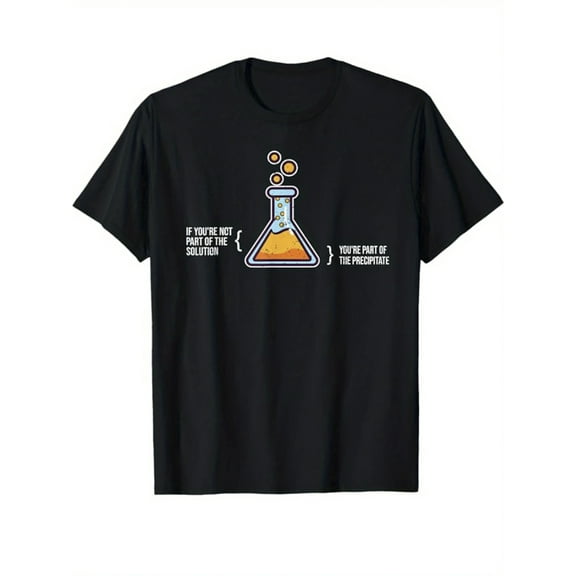 Men's 100% Cotton Science Graphic T-Shirt -Slogan, Breathable Round Neck Short Sleeve for Casual Casual Attire, All-Season Comfort, Summer Clothing, Soft Fabric Shirt