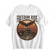 Men's 100% Cotton Short Sleeve Crewneck Graphic T-Shirt, Soft Breathable Moisture Wicking Casual Basic S-3XL