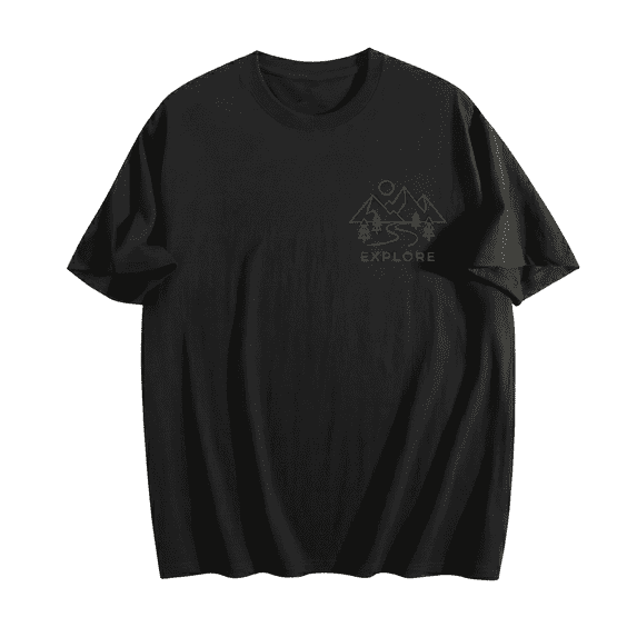 Men's 100% Cotton Short Sleeve Crewneck Graphic T-Shirt, Soft Breathable Moisture Wicking Casual Basic