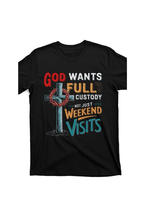 Men's 100% Cotton T-Shirt 180gsm - Christian Faith Statement T-Shirt Tee Cross Design, Black Comfortable Breathable Soft Tee, Gift for Men