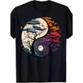 thumbnail image 1 of Men's 100% Cotton T-Shirt 180gsm - Tree of Life Yin Yang T-Shirt, Black Comfortable Breathable Soft Tee, Gift for Men, 1 of 6