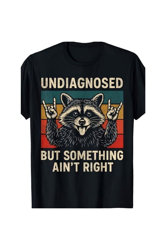 Men's 100% Cotton T-Shirt 180gsm - "Undiagnosed But Something Ain't Right" Retro T-Shirt, Black Comfortable Breathable Soft Tee, Gift for Men