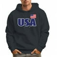thumbnail image 1 of Men's 100% Cotton USA National Flag Hoodie 330g Thick Pocket Hood, 1 of 16