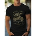 thumbnail image 1 of Men's 100% Cotton Vintage Motorcycle Graphic T-Shirt - Soft & Comfortable Short Sleeve Crew Neck Tee with "Original Motorcycles" Print, Perfect for Casual Wear & Outdoor Activities, 1 of 6