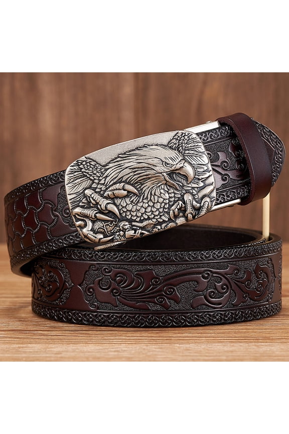 Men's 100% Cow Leather Belt Men With Anti-Scratch Buckle,men gifts,widths 1.37in