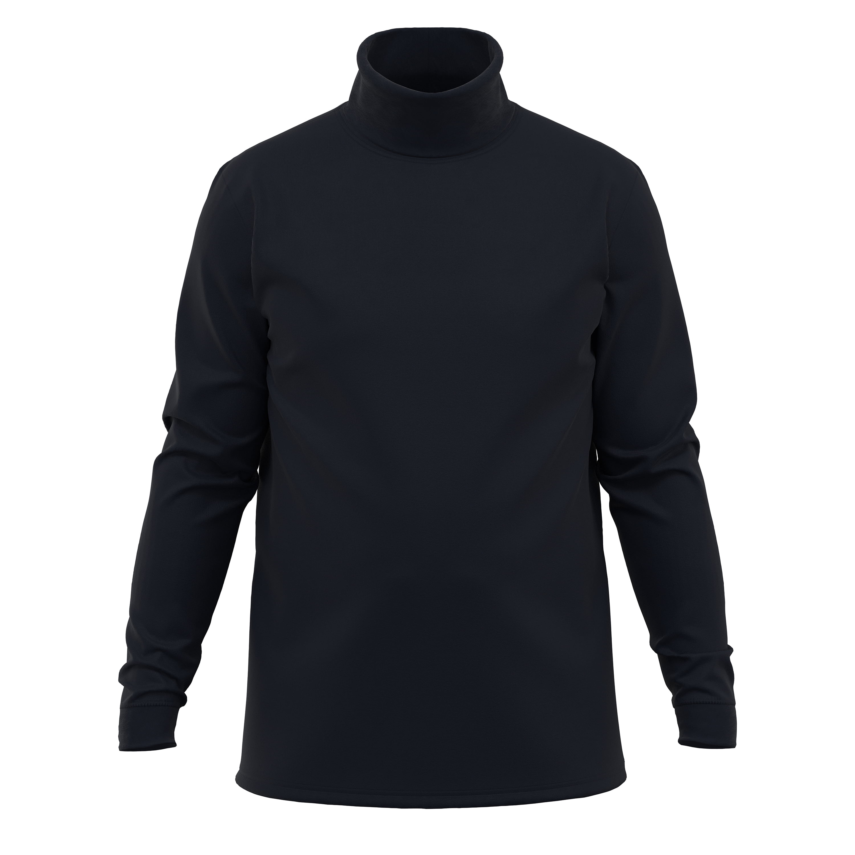 Washable Cotton Knit Turtleneck Pullover