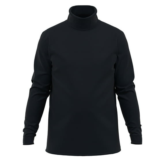 Men's 100% Interlock Knit Combed Cotton Super-Soft Euro Design Ski Casual Turtleneck Pullover
