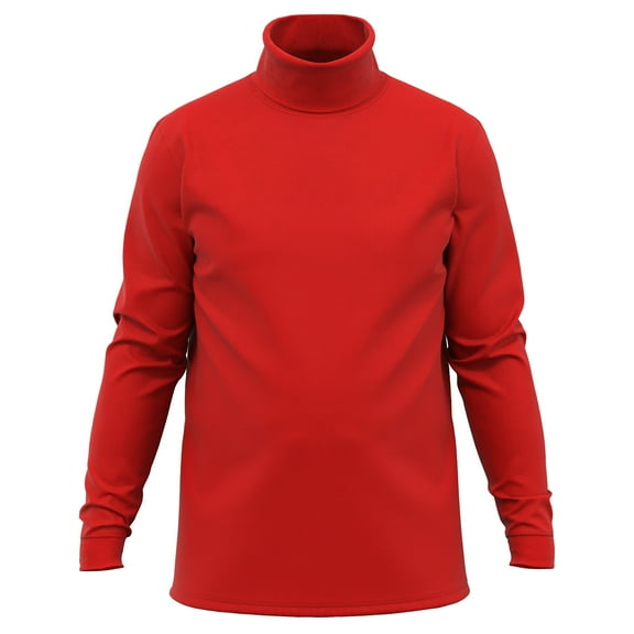 Men's 100% Interlock Knit Combed Cotton Super-Soft Euro Design Ski Casual Turtleneck Pullover