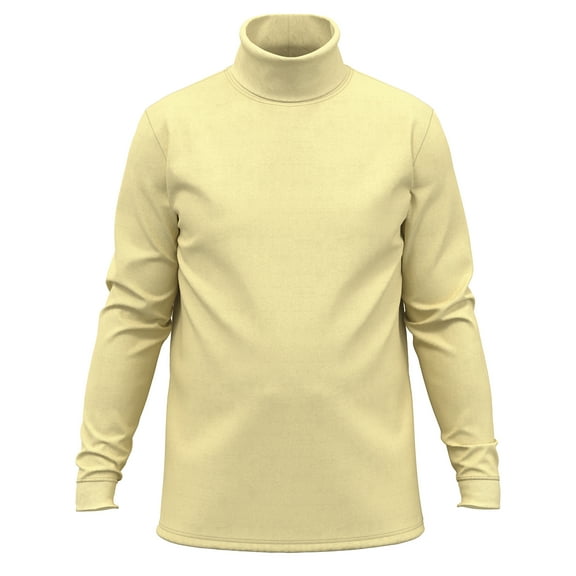 Men's 100% Interlock Knit Combed Cotton Super-Soft Euro Design Ski Casual Turtleneck Pullover